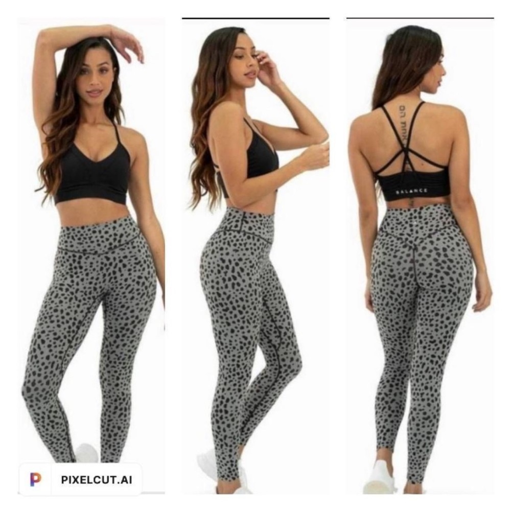Balance athletica / vitality snow leopard midnight ascend leggings